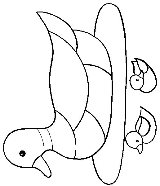 Plansa de colorat cu Rata 23 16